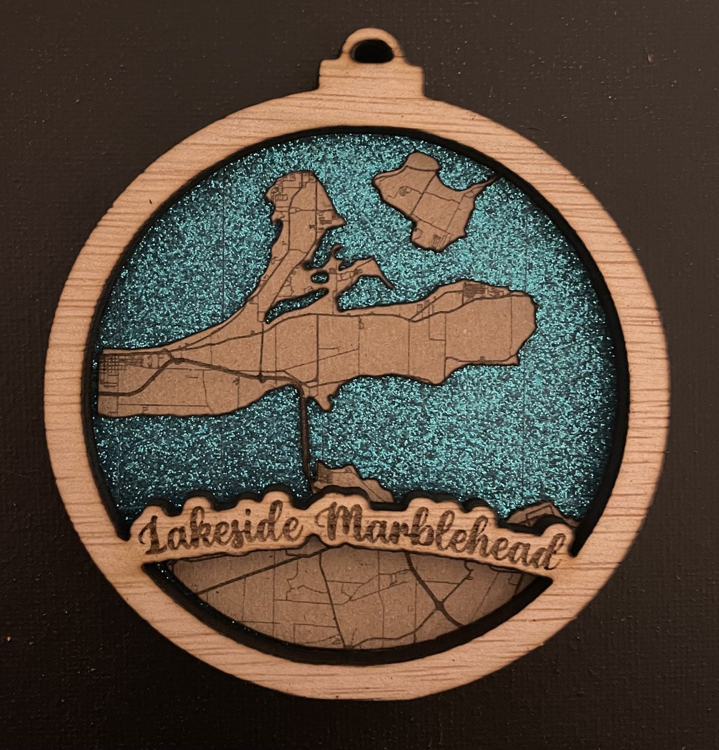 Engraved Map Ornament